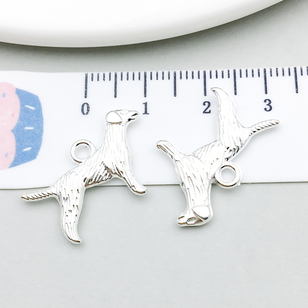 밝은 은색 장발견 1마리-1.4g-15*23mm-20547