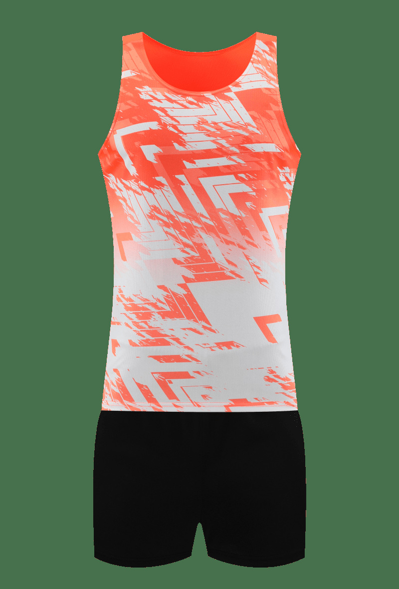 Trajes deportivos de atletismo, trajes de entrenamiento de voleibol de verano para hombres y mujeres, trajes de tenis de mesa, trajes de bádminton, impresión de fluorescencia de secado rápido