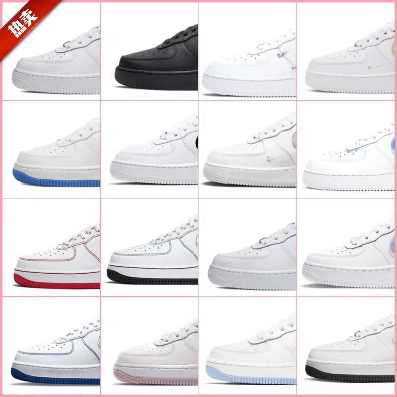 Putian Shoes Pure Original Chip Air Force One Pure White Black Warrior Sneakers Af Low-Top Men's and Women's Height-Increasing Couple's White Shoes Putian Shoes Pure Original Chip Air Force One Pure White Black Warrior Sneakers Af Low-Top Men's and Women's Height-Increasing Couple's White Shoes