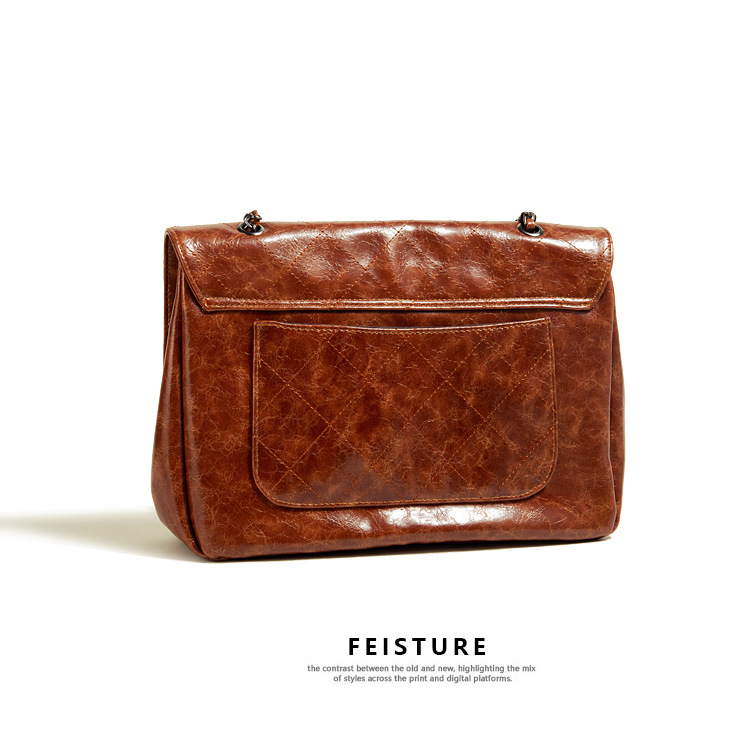 Women's Shoulder Bag Large Capacity Commuter Bag Retro Women's Shoulder Underarm Bag Diamond Grid Chain Women's Bag_voghion.com