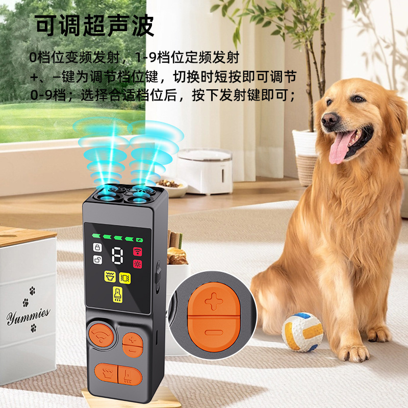 Dog Repellent 4-Head Powerful Ultrasonic Dog Repellent High-Power Portable Scare Repellent Anti-Bad Dog Stick Bite and Bark Stopper