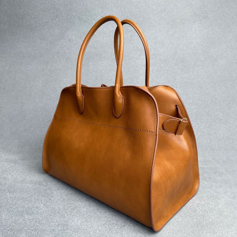 オリジナルレザーサロートートバッグ Margaux15 大容量通勤多用途ブリーフケース本革ハンドヘルドレディースバッグ|undefined