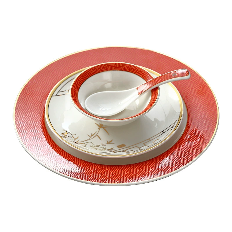 High-end tableware, ceramic sophisticated set for hotel, Chinese style