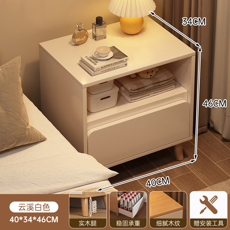 Mesa de cabezal de cama dormitorio doméstico nuevo nórdico cajón gabinete de cabecera de almacenamiento multicapa de gran capacidad de alquiler gabinete de habitación image 12