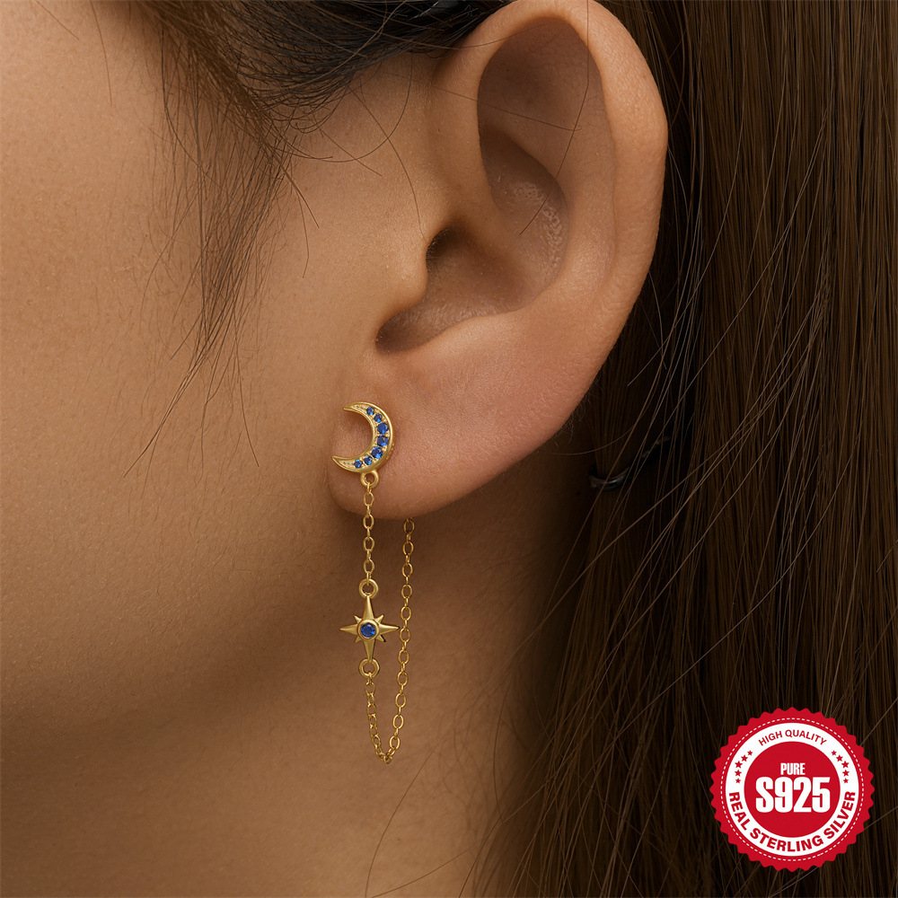 Pendientes de lazo de aceite de goteo de viento de niña de nuevo estilo de verano Pendientes de plata de ley s925 de moda simple para mujer