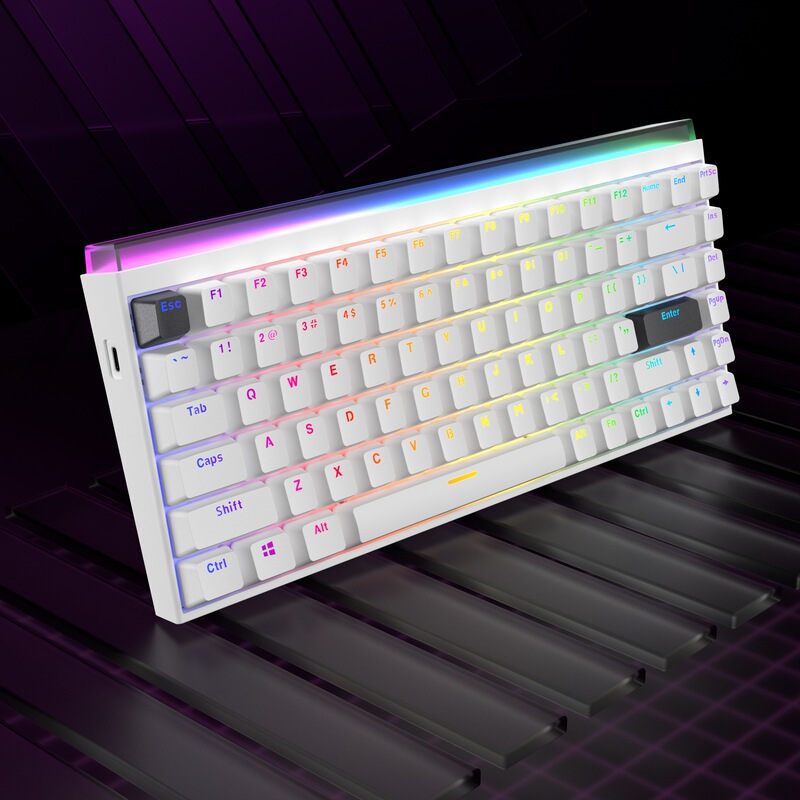 68 キーメカニカルキーボード e スポーツゲームカスタマイズされたメカニカル有線 RGB ライトボックスフルキーノーマルバットダブルカラー射出成形キー|undefined