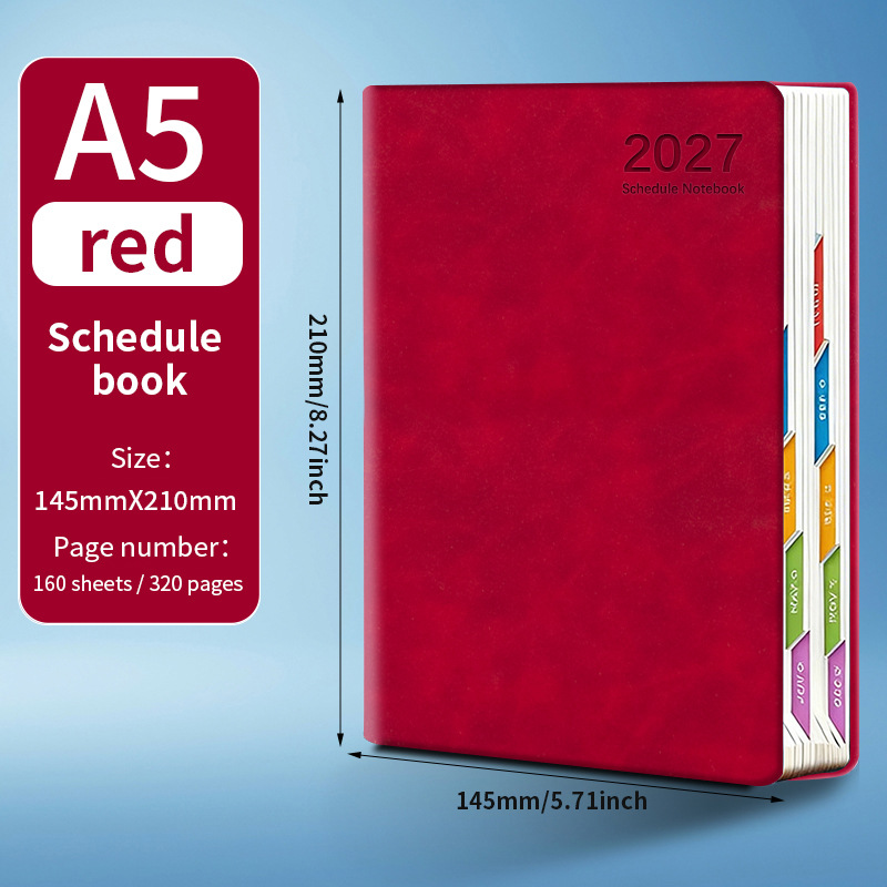 2027 calendario transfronterizo inglés español mayorista 365 días plan diario eficiencia exportación de cuadernos