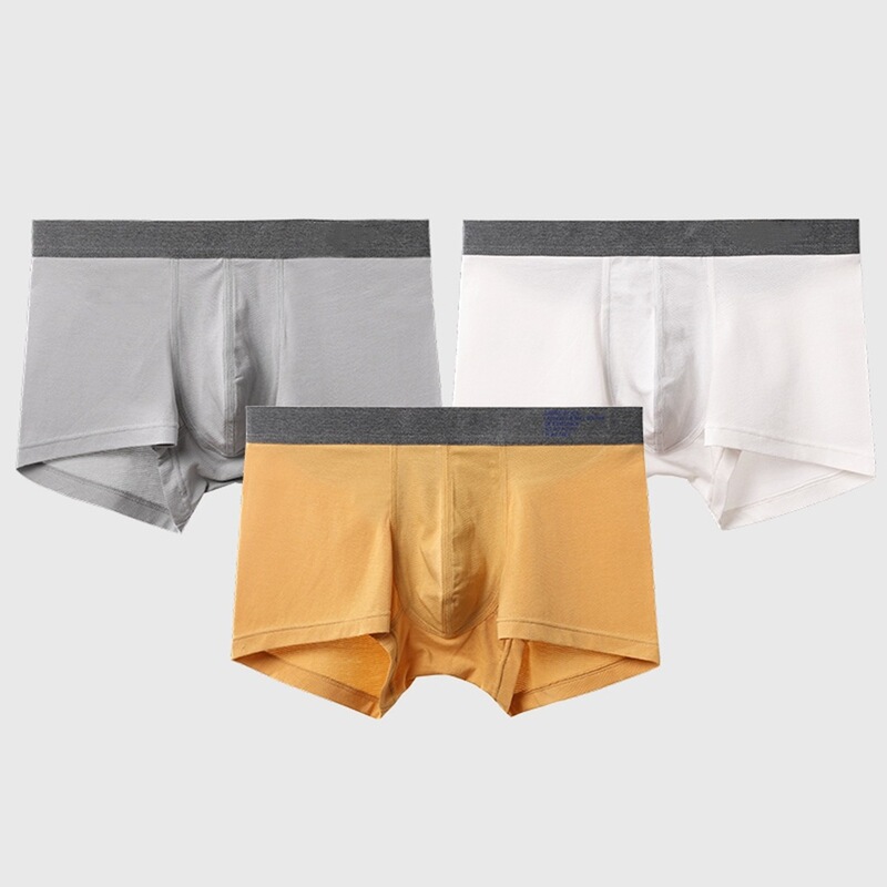 メーカー卸売 メンズミッドウエストボクサーパンツ 綿100% クラシック無地 U凸二重股下 ボクサーパンツ 通気性タイプ|undefined