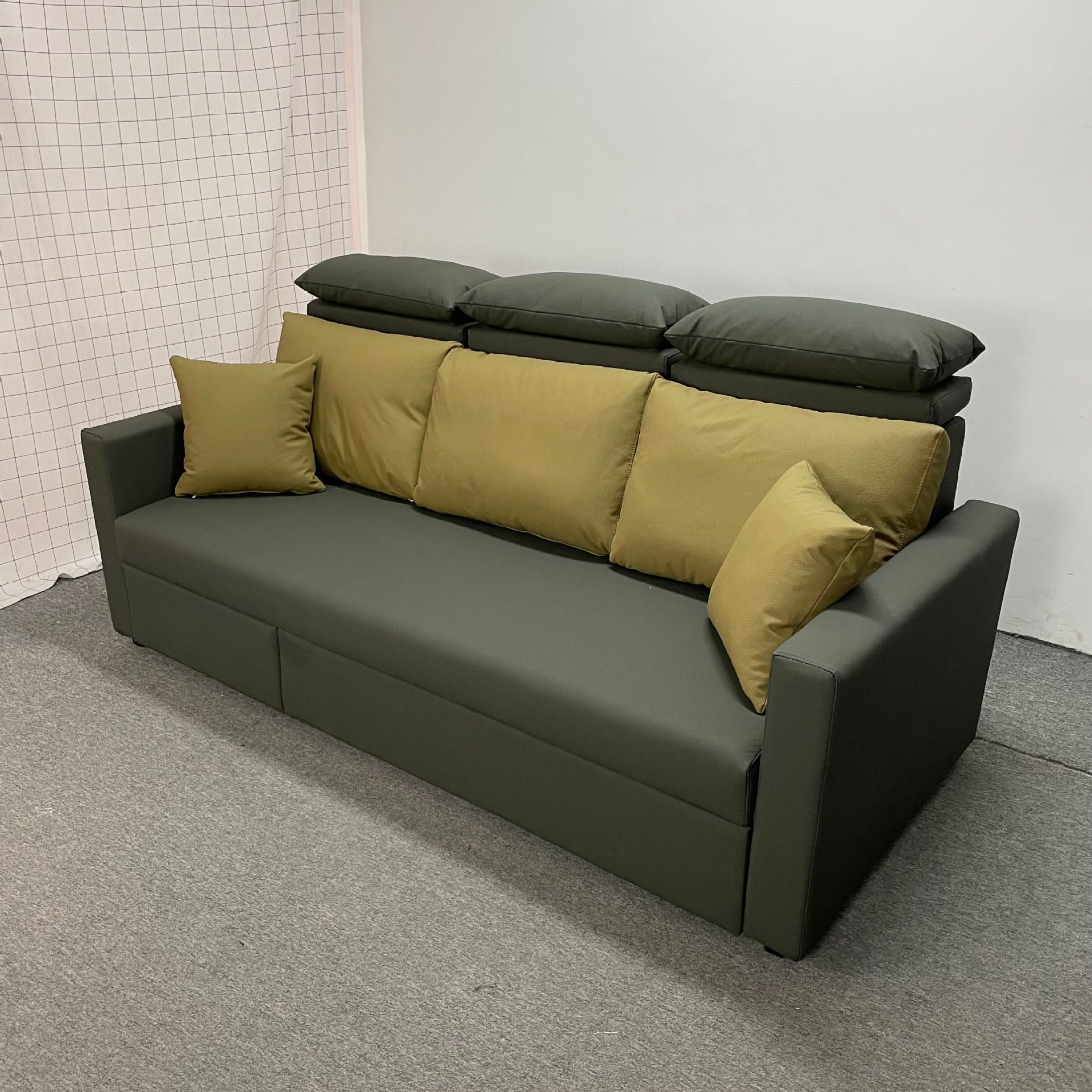 Sofá multifuncional de casa pequeña sala de estar apartamento sin lavado tecnología sofá cama de terciopelo moderno simple peinado de aire