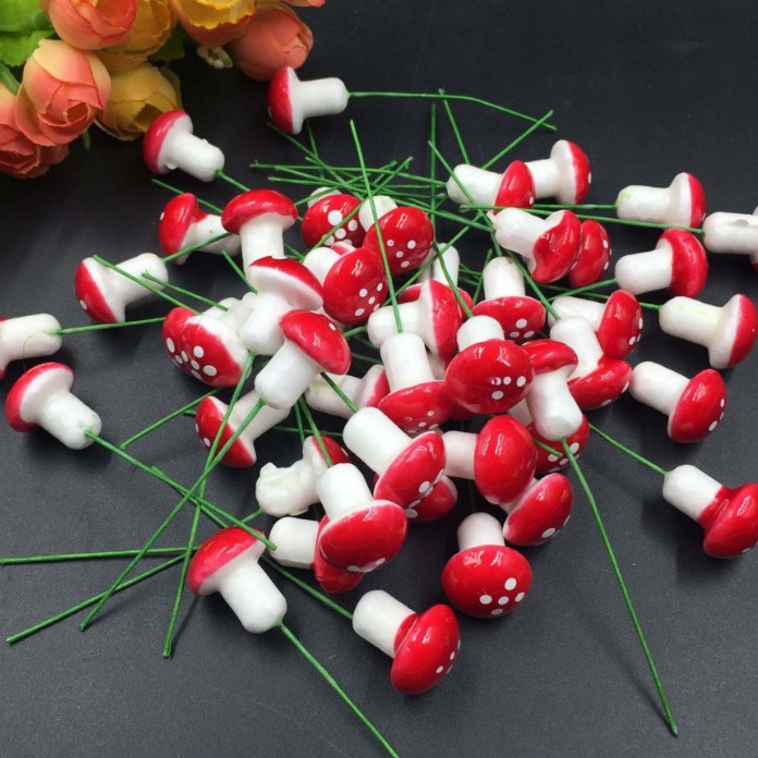 Simulación de hongos espuma hongo pequeño diy micro paisaje bonsai plantas en macetas carnosas año nuevo bonsai decoración de plantas transfronterizo