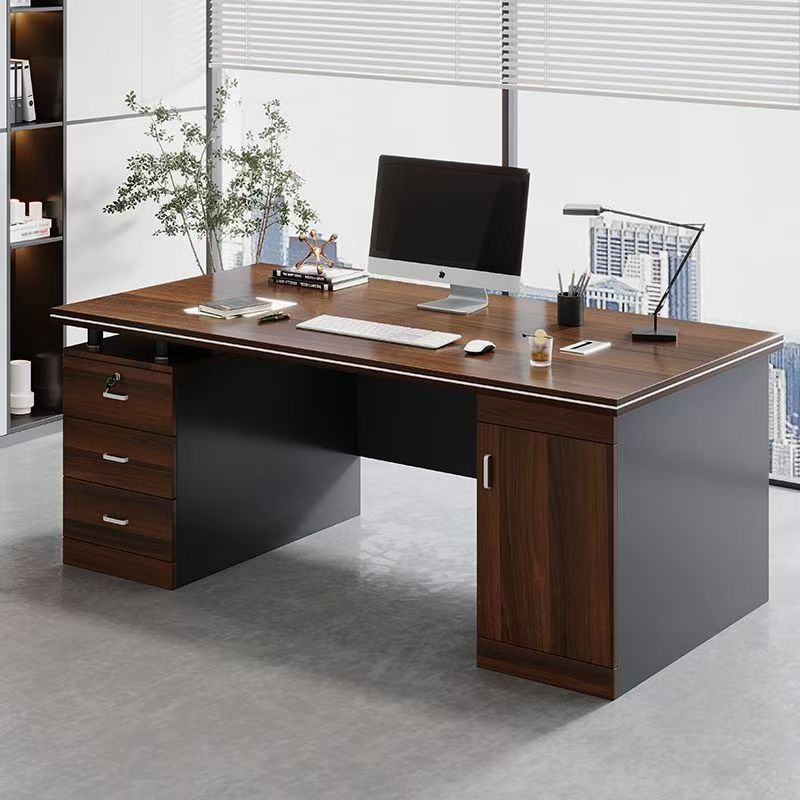 Office Desk Boss Desk Simple Modern Staff Desk Desktop Computer Desk Simple Staff Desk Office Desk and Chair Combination