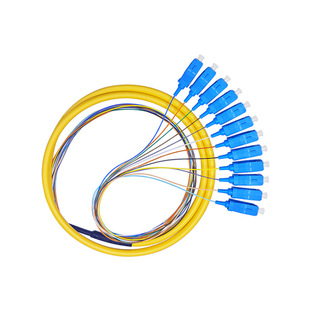 SC/FC/LC/ST square-headed single-mode fiber jumper fusion-splicing pigtail telecom-grade single-mode 12-core bundle pigtail