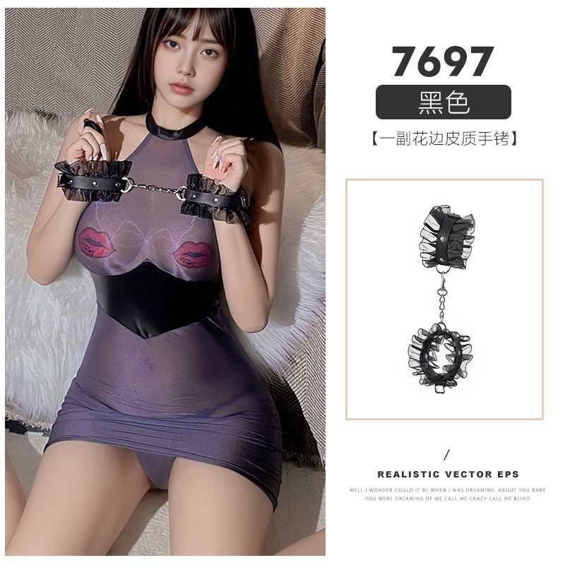 재미있는 속박 조절 가능한 레이스 수갑 7697