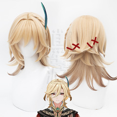 Xiaoyaoyou Genshin Impact Xumi Kawi light golden gradient mixed brown style medium-long hair cosplay wig