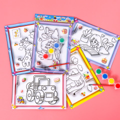 新しい3D平面水彩絵の具塗り絵子供の祝日プレゼントの置物塗り絵