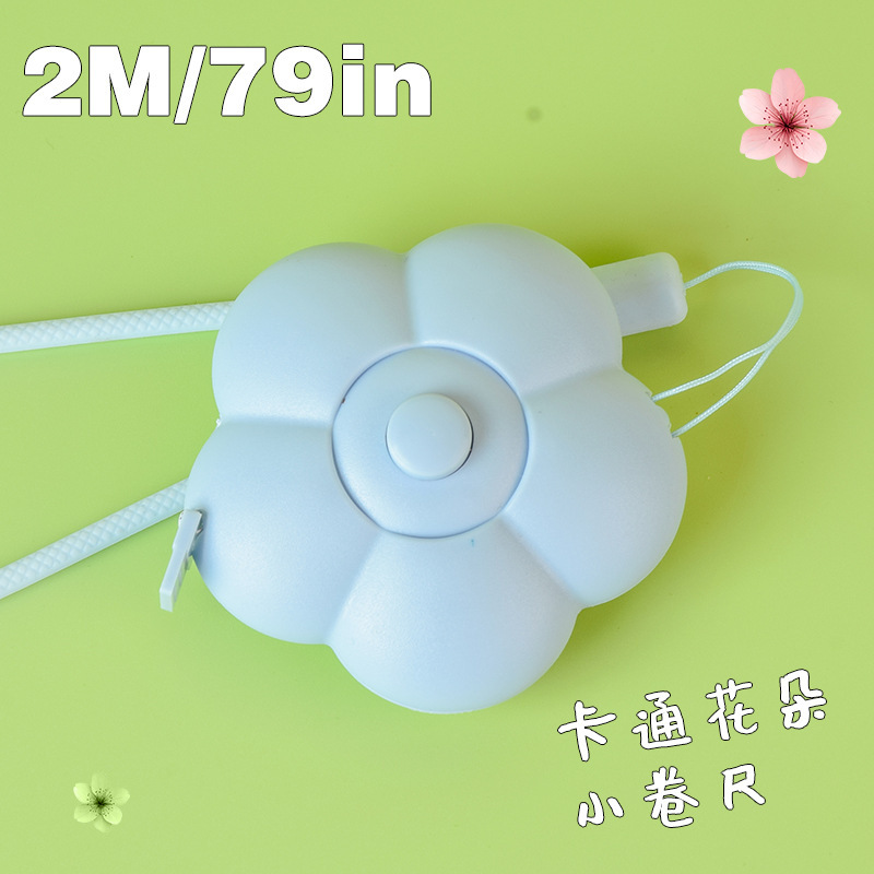 Medir Sanwei altura especial cinta métrica petal mini portátil retráctil automático regla de cuero suave pequeña regla image 8