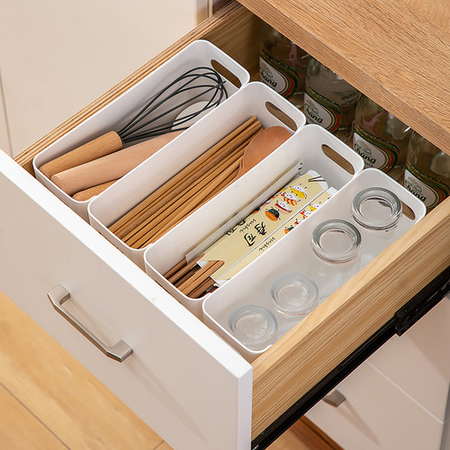 Kitchen cabinets thickened partitions classification organization storage box can freely combine dishes, condiments, bottles, drawer storage box