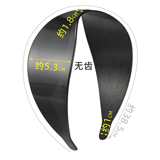 跨境热销款手工DIY半成品8字发箍 ABS料不规则黑色塑料头扣底箍胚