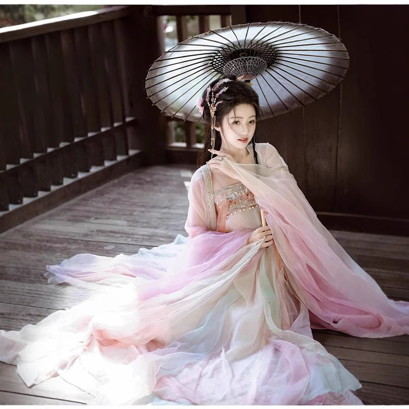 [Linglong] Myth Series New Original Hanfu Heavy Industry Embroidered Big Sleeve Shirt Chest Dress Tang Hua Shen Spring and Summer