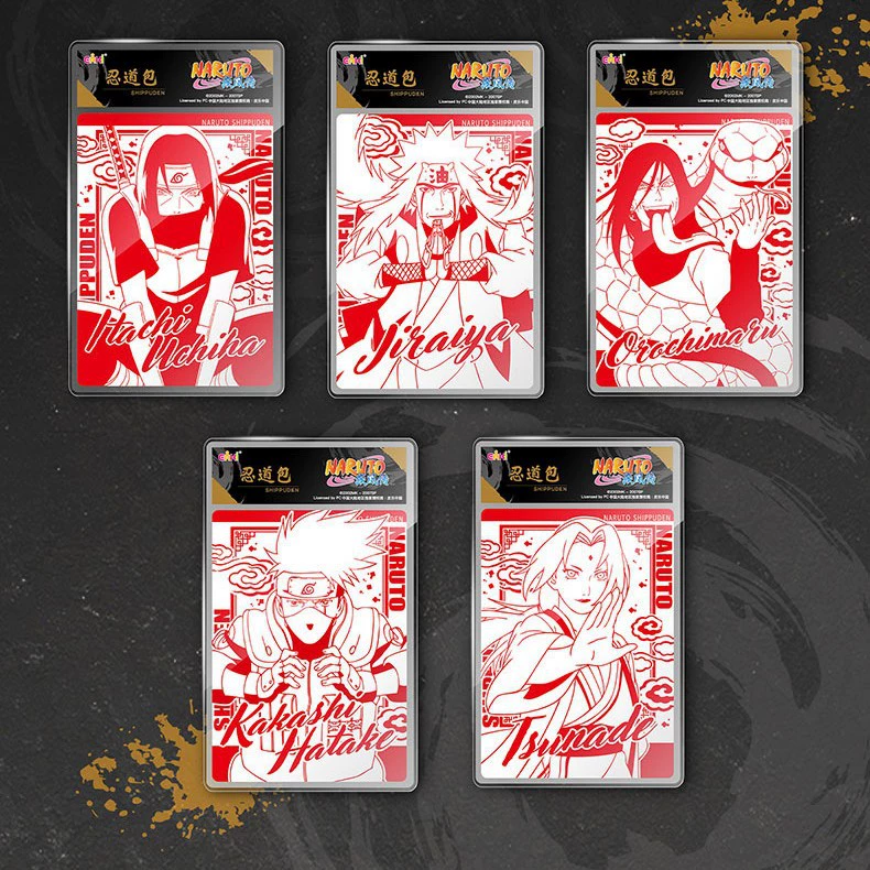 Набор первых коллекционных карт Yiqi Naruto в стиле Ink Bronzing, коллекционные карты Brothers Series