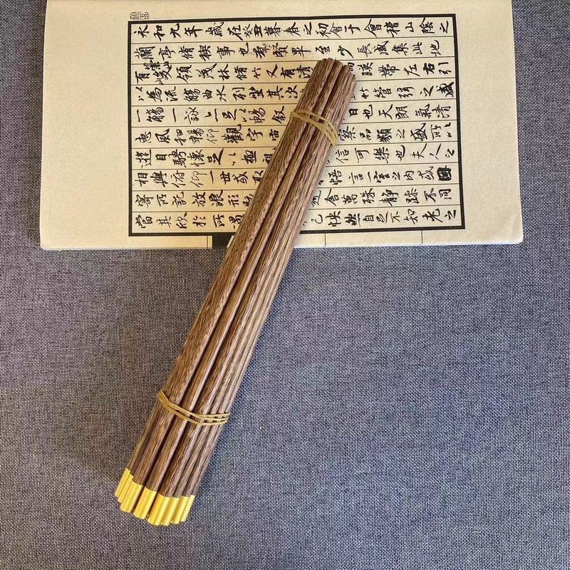 ウェンジウッド箸 10膳 ペイントなしの木製箸、彫刻可能 家庭用公共木製箸|undefined
