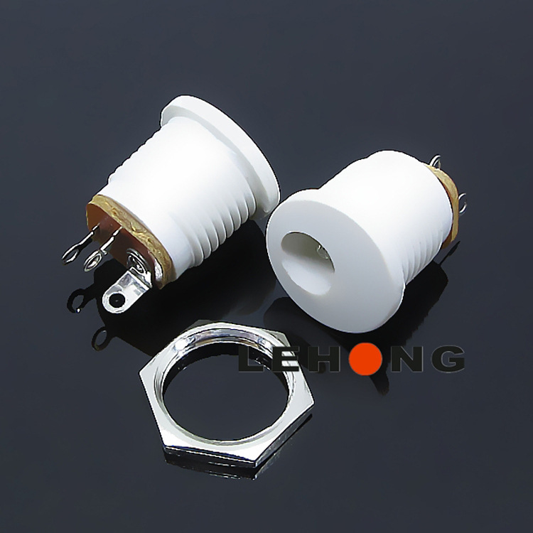 DC-022-20白色-黄底/大电流防水/DC电源插座/直流DC插座