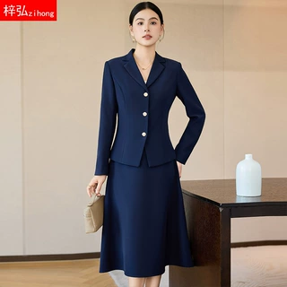 轻熟高知小香风姐妹装穿搭西装套裙女时尚主持人律师教资面试工装