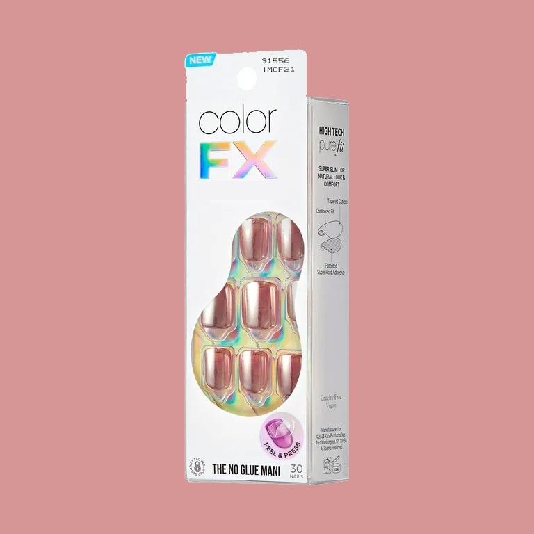 Self Adhesive Fake Nail Acrylic Finger Gel Fake Nail Dip Powder Fake Nail Holographic Effect