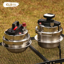 CLS户外便携高压锅1.6L自驾露营车载家用压力锅电磁炉熬汤煮饭锅