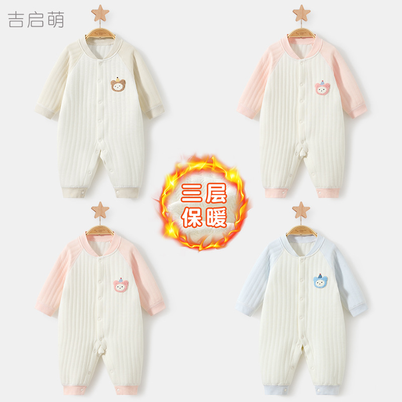Primavera, otoño, invierno, bata de algodón para bebés, ropa de invierno para niños calientes, ropa de recién nacidos