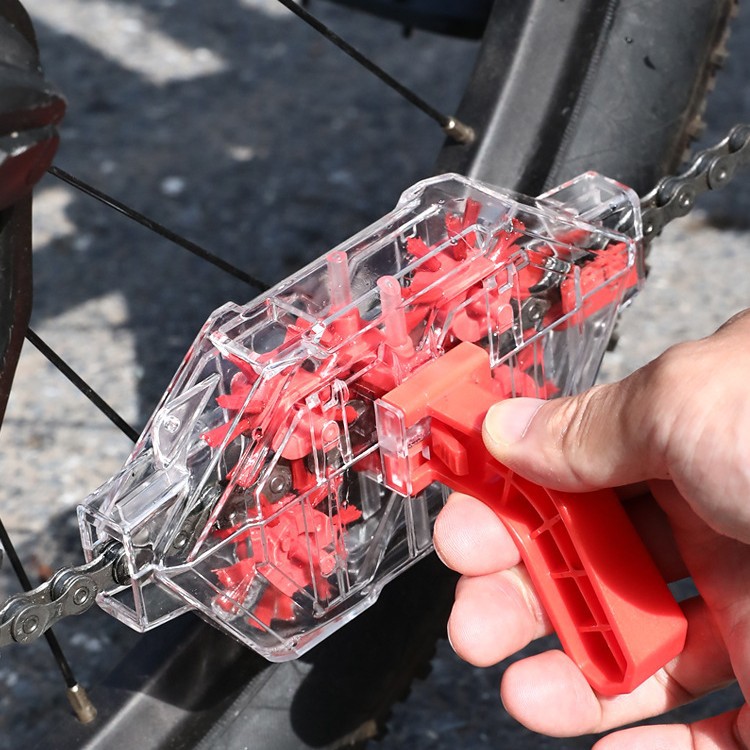 Bicycle Chain Cleaner Fully Transparent Visual Immersion Chain Cleaner Oil Stain Cleaning Tool Cycling Equipment
