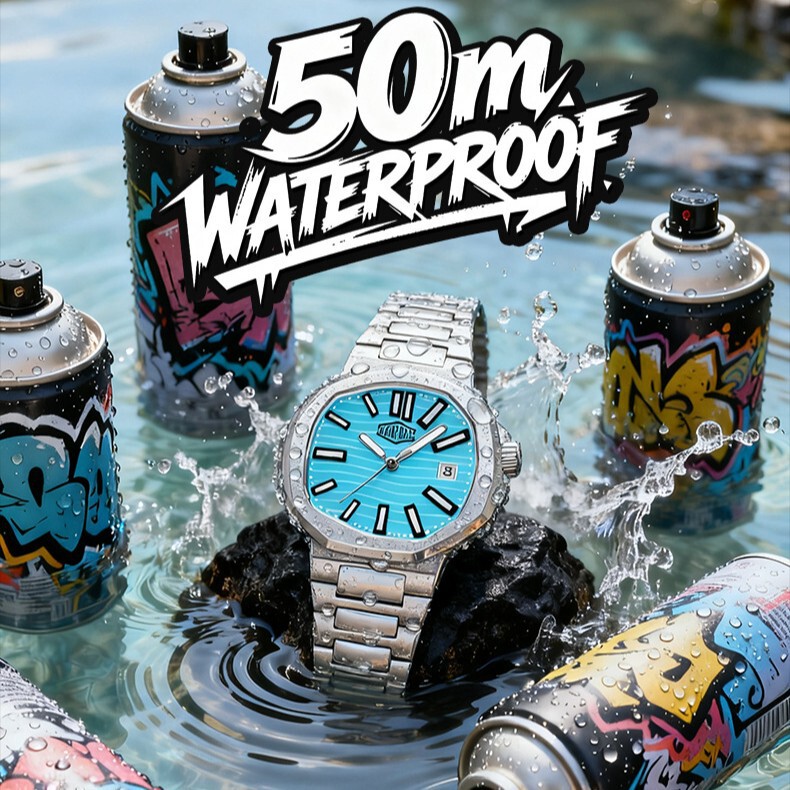 Heroforce 5019Tktemu Hot-Selling Niche Personality Men's Irregular Nautilus Style Quartz Wrist Watch