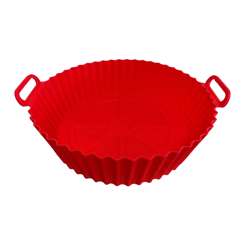 두껍고 넉넉한 사이즈 [140g 원형 실리콘 베이킹 팬] 22.5*19*6cm, 레드