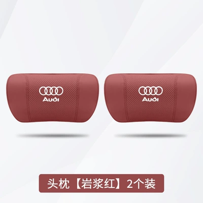 Interior Cushion, Neck Pillow, Headrest - audi-a4l-magma-red-2-headrests