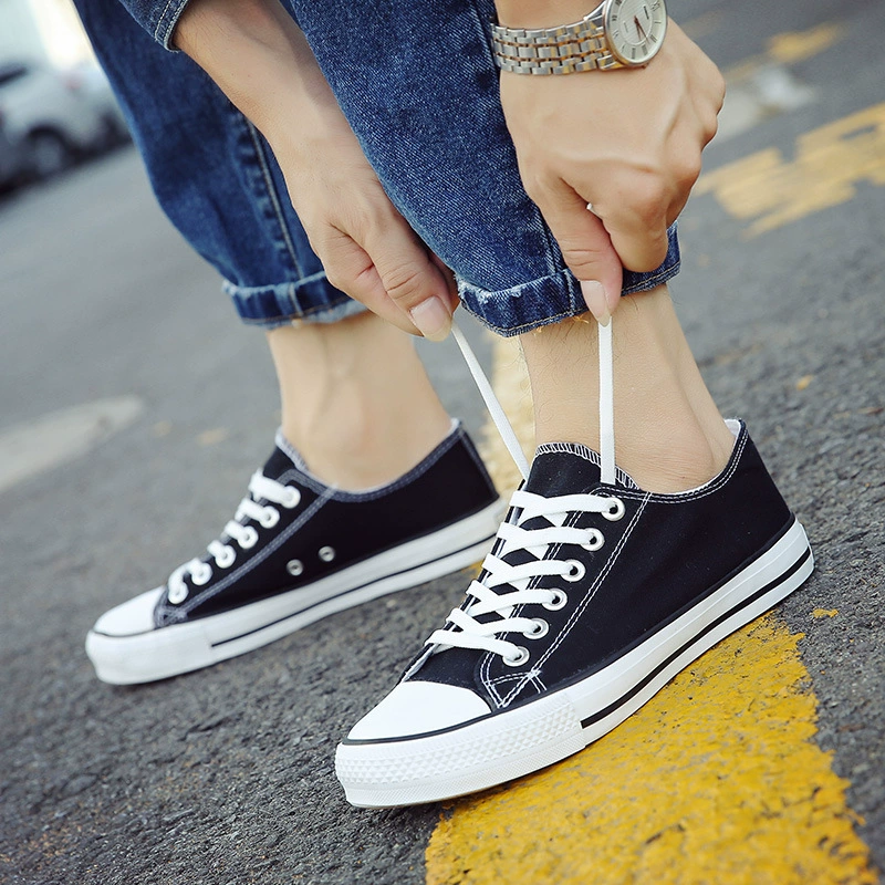 Лето 2023, новая классическая мужская обувь с низким берцем, мужская обувь, мужская модная парусиновая обувь в корейском стиле, мужская модная обувь