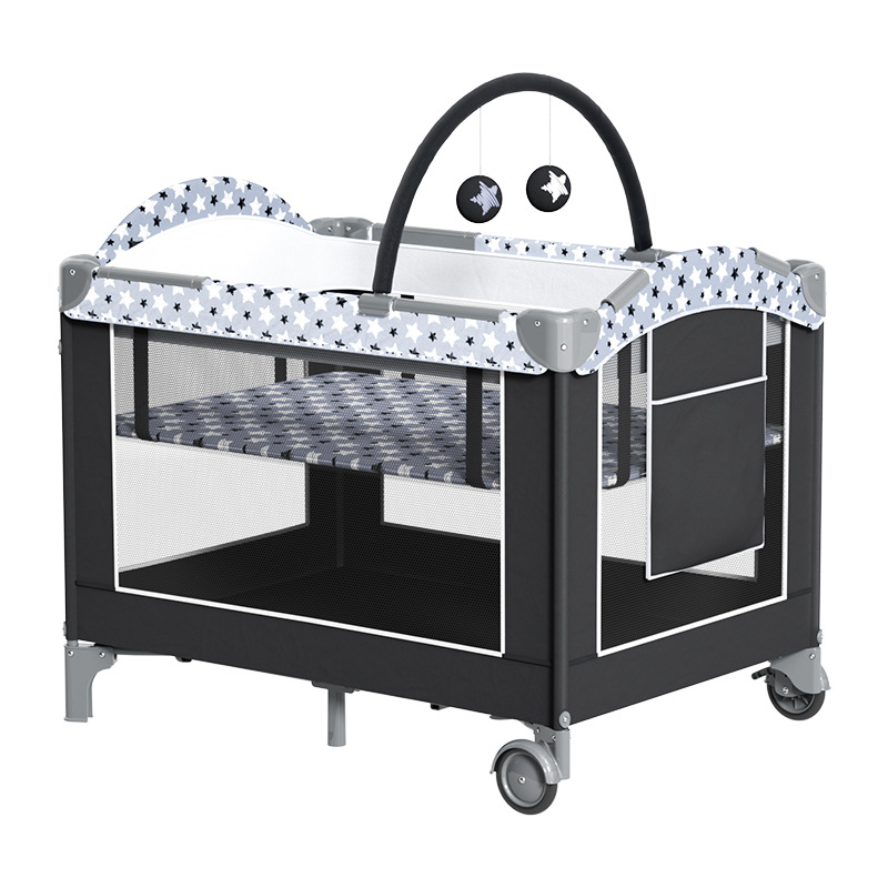 Spot cunas multifuncionales transfronterizas cama de juego móvil plegable mesa de cuidado del bebé con mesa de pañales bebé portátil