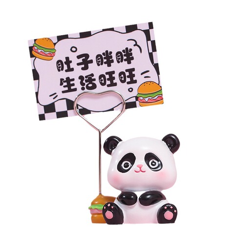 Cute Q Pet Time Note Holder Cute Pet Small Animal Multifunctional Desktop Decorative Ornaments Creative Office Note Holder