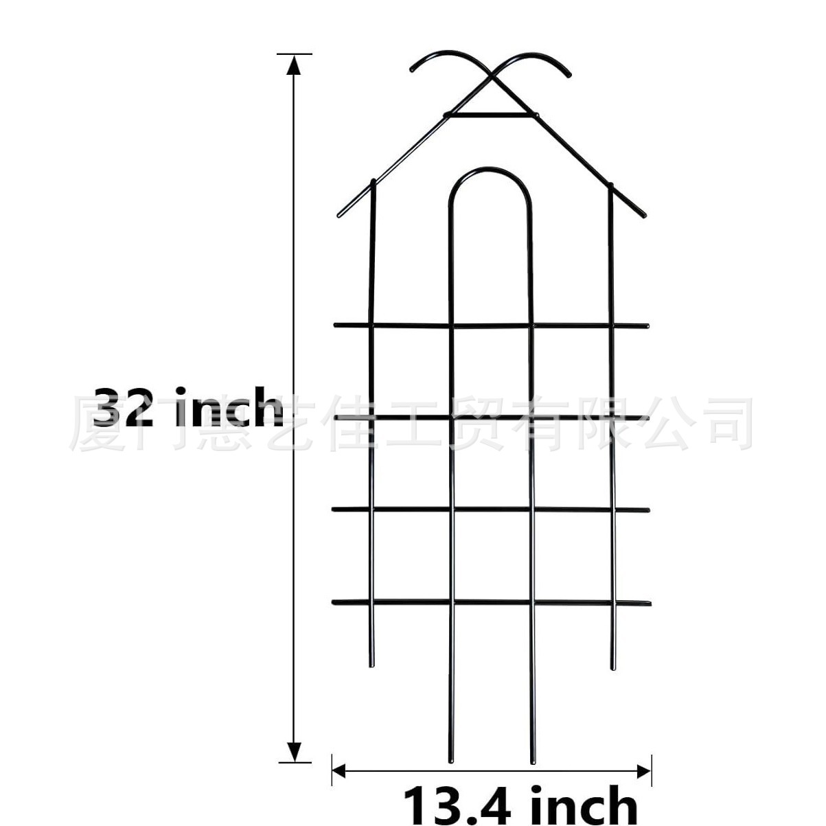 Iron Plant Trellis Small Vine Iron Climbing Frame Fence Courtyard Plant Climbing Frame Lattice Villa Potted Plant