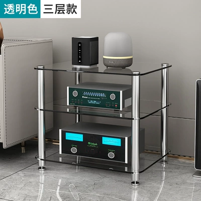 Electric car big tripod Cabinet Rack Speaker Equipment - triple-layer-transparent-glass