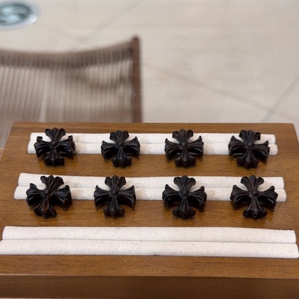 Ebony Cross Heart Semi-Finished Accessories for Handmade DIY Crafts, Small Pendant, Bracelet Spacer Beads, and Accessories
