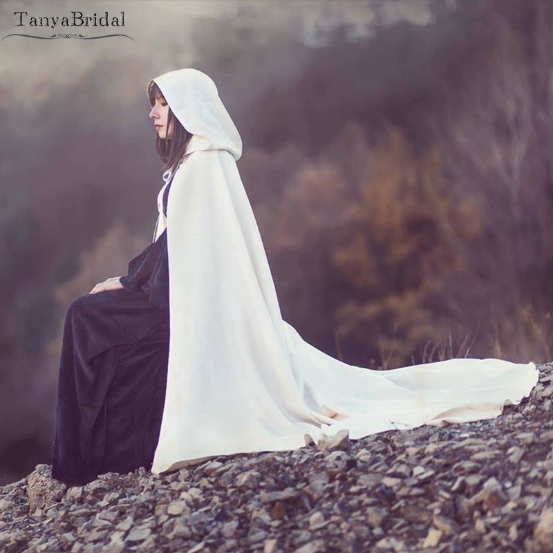 Elastic winter trench coat for bride, halloween