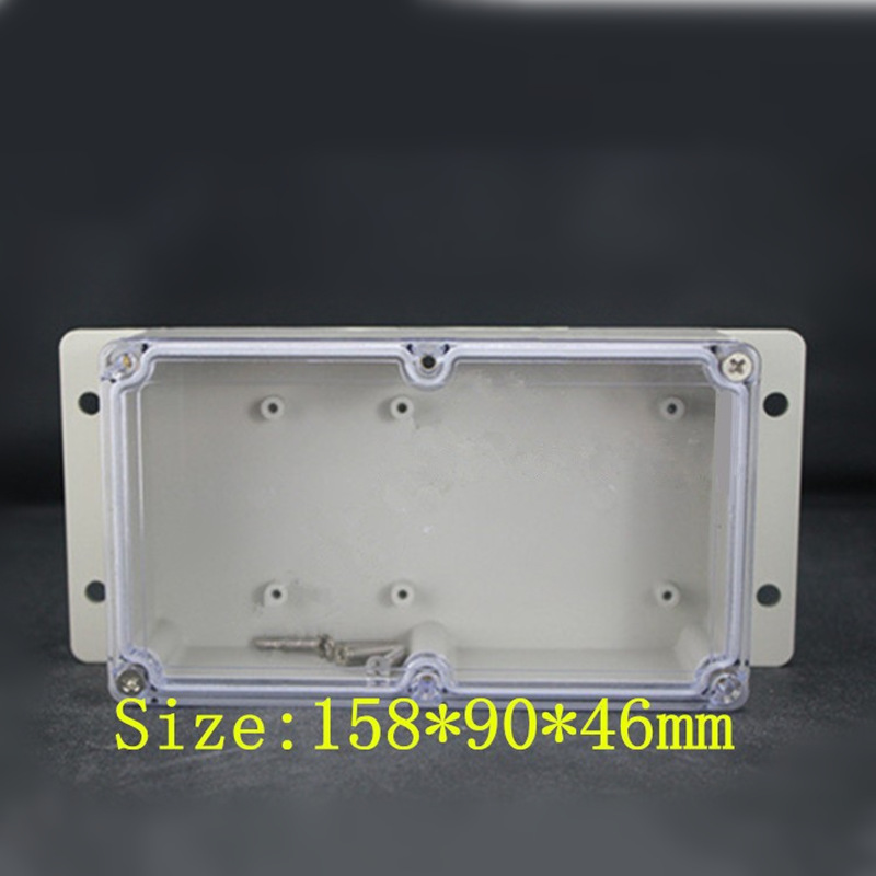 F7-T带耳透明盖锂电池防水盒158*90*46电源监控LED控制器防水外壳