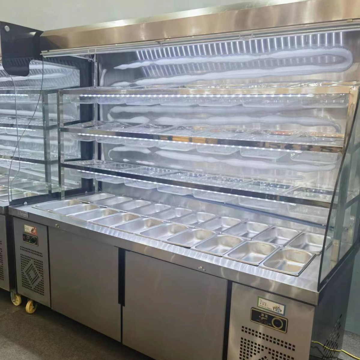 麻辣烫烧烤串串展示柜商用冷藏冰柜水果保鲜柜风幕柜商用点菜柜