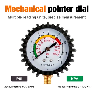 Air pressure gauge/tire pressure gauge steel inflation rod, tire pressure
