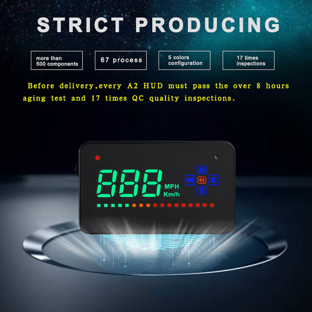 A2 3.5inch Gps Car Hud Head-Up Display Car Head-Up Display Speedometer Projector
