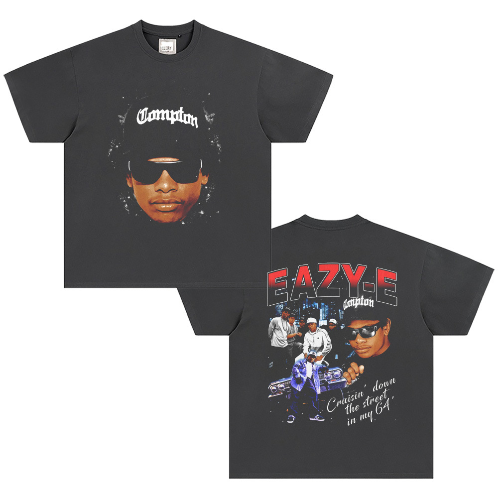 West Coast Rap N.W.A. Digital Direct Jet Washing Made Old American Retro Little Neck Camiseta image 46