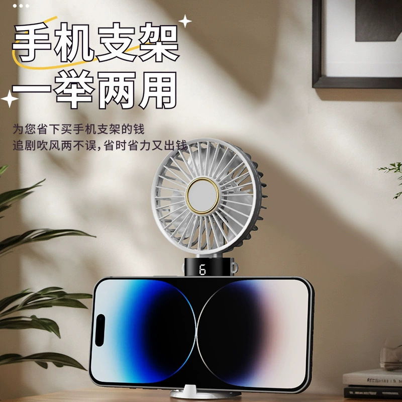 夏の人気商品、携帯用折りたたみ扇風機、スマホスタンド付き、ミニUSB充電式冷却卓上扇風機|undefined
