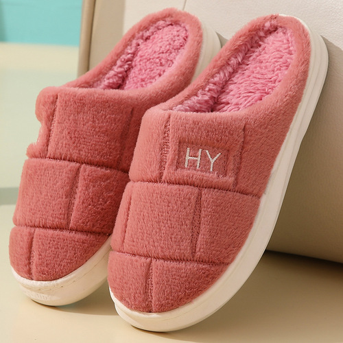 Cotton slippers for women winter home indoor non-slip thick-soled warm floor slippers couple slippers men  new style