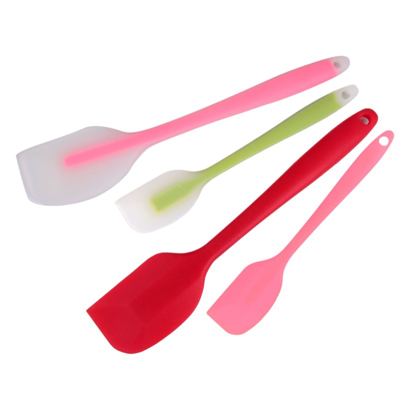 Todo en uno raspador de silicona transparente crema de agitación espátula de goma de mantequilla herramienta de raspador de hornear pastel