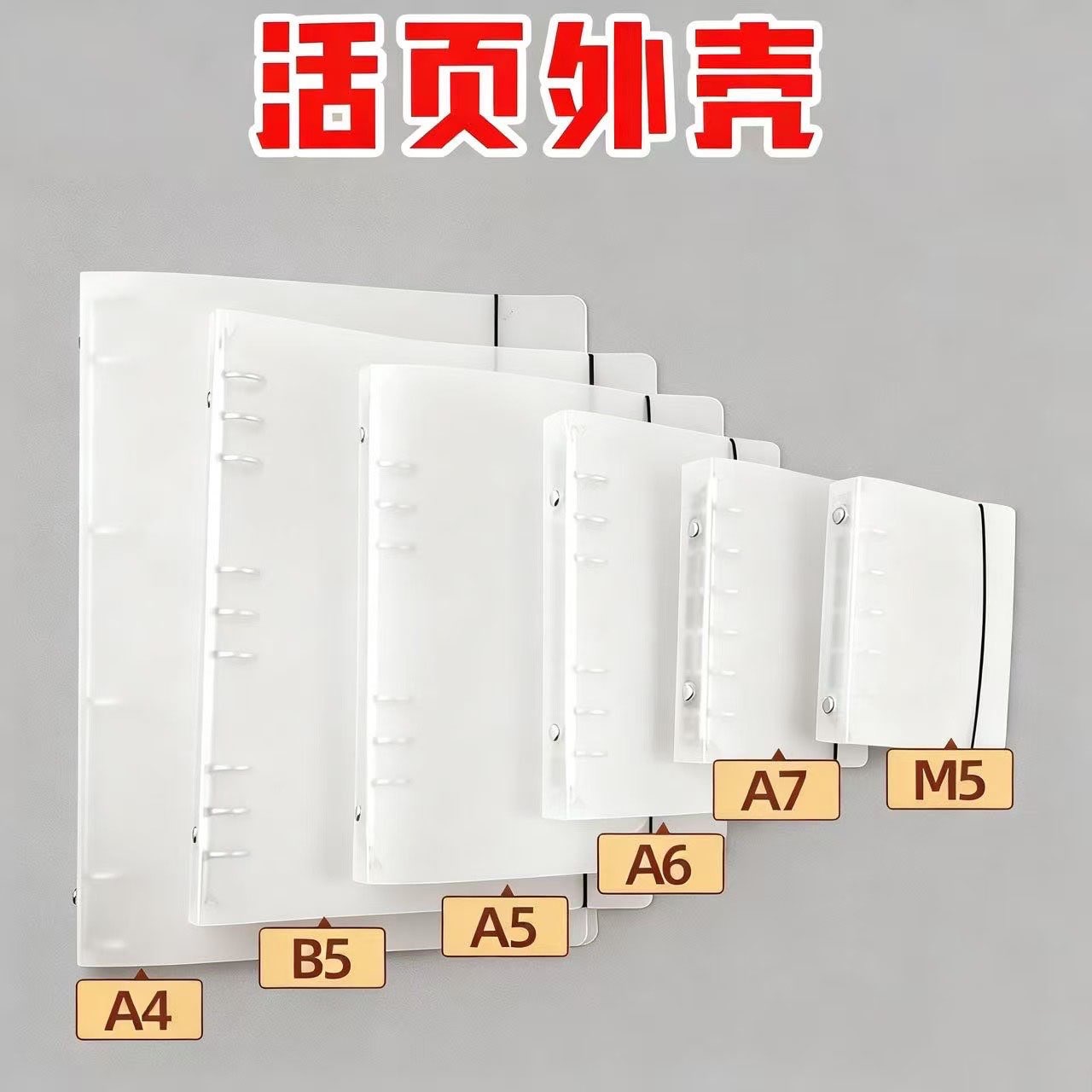 Pp 투명 서리 느슨한 잎 폴더 묶은 느슨한 잎 폴더 A4 사무실 회의 정보 도서 문서 폴더